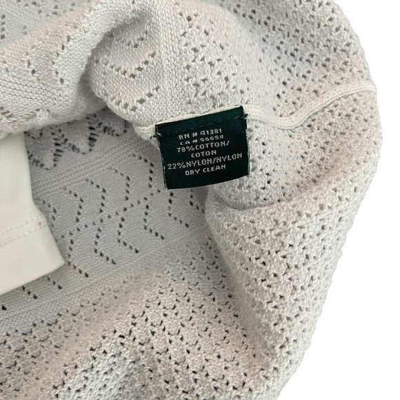 Lauren Ralph Lauren Women's White Sleeveless Knitted Dress, Size PXS - Picture 6 of 8